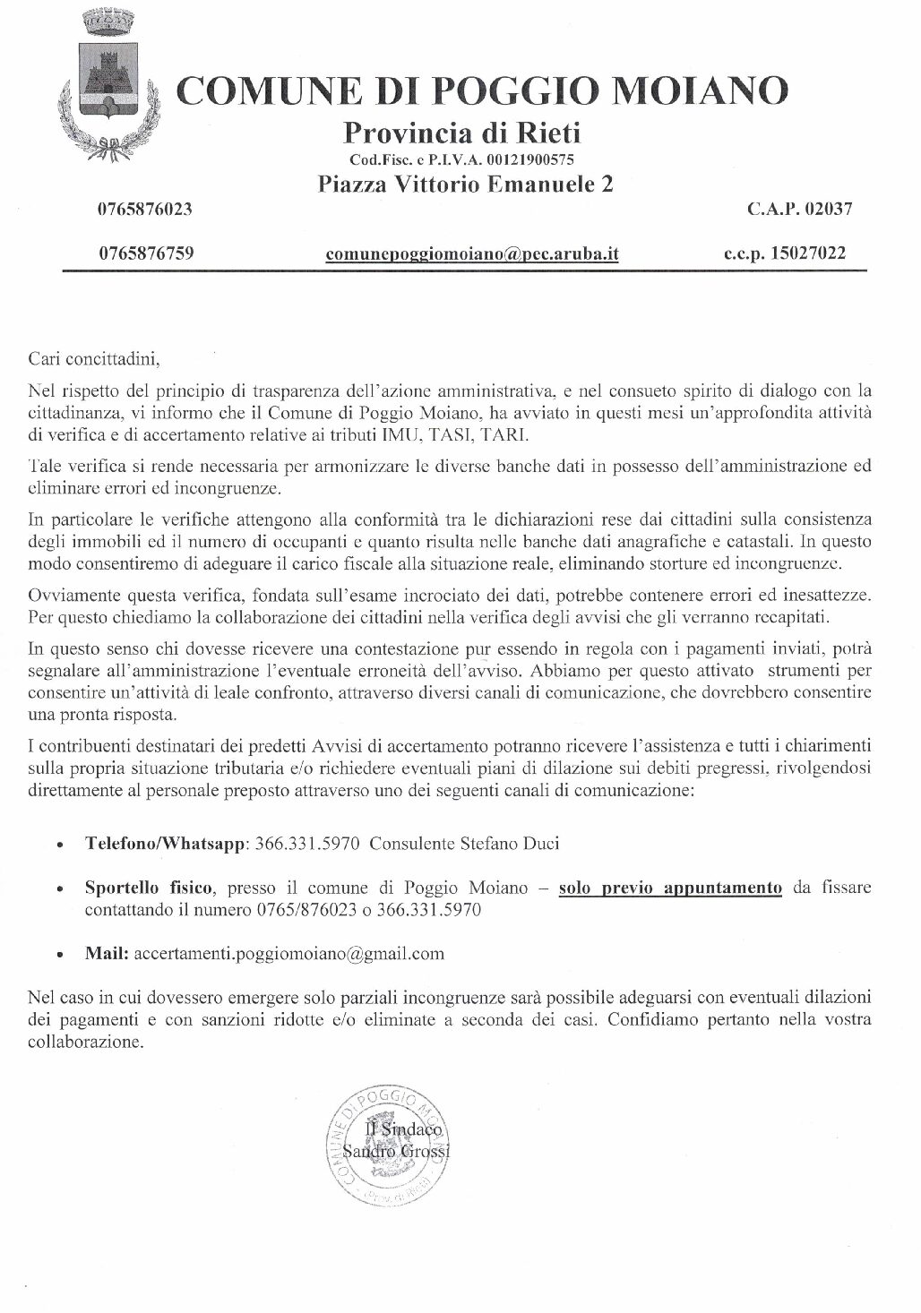 AVVISO ACCERTAMENTI