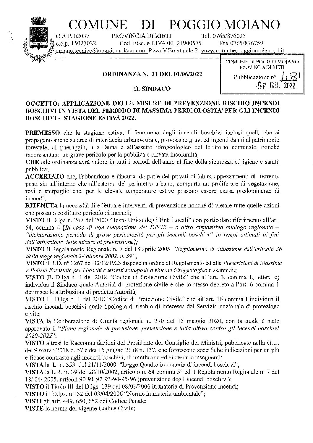 CAMPAGNA ANTINCENDIO